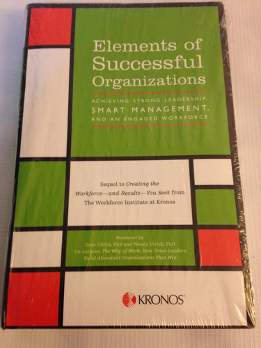 Libro  Elements Of Successful Organizations  Kronos!! 18l