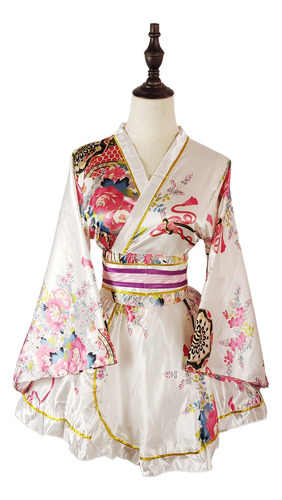 Kimono Tradicional Japones Yukata Obi Incluido