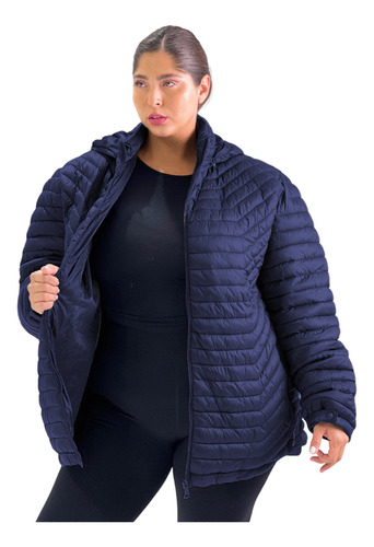 Campera De Abrigo Impermeable Entallada Mujer Talles Grandes