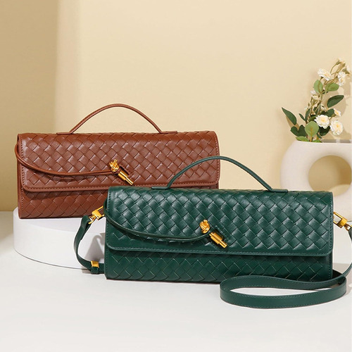 - Bandolera Tejida A Mano For Mujer, Bolso De Mano De Piel