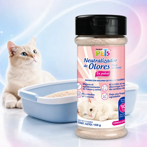 Neutralizador De Olores En Polvo Para Arenero Fancy Pets 150 Gr Ayuda A Controlar Olores De Orina Y Heces Mejora La Higiene Del Entorno Y Optimiza El Rendimiento De La Arena Para Gato