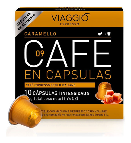 Viaggio Nespresso Caramello Caja x10 Capsulas Cafe Viaggio Caramello para nespresso - aluminio - 10 - Unidad - 1