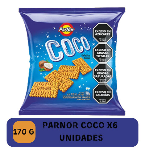 Galletitas Coco Parnor X6 Unidades *golosinas Del Sur*