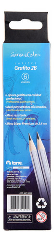 Lápices Grafito 2b Sense Of Color Torre X6 Lapices