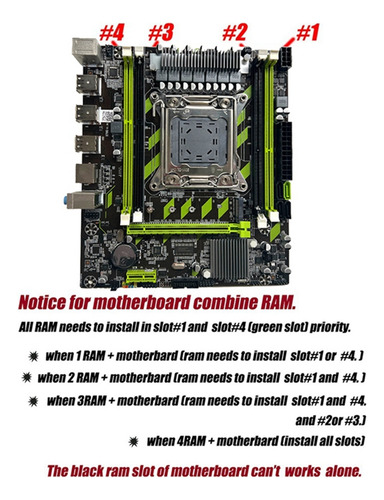 Placa Base De Juego X79g Lga2011+cpu E5 2670 V2+grasa Térmic