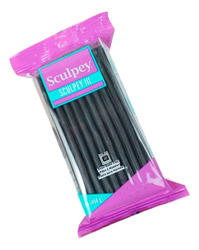  Arcilla Pasta Para Hornear Sculpey 3 Negro 454g