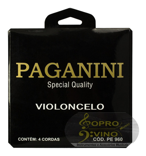 Encordoamento Violoncelo Cello Paganini Pe 960