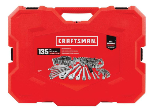 Imagen 3 de 5 de Juego Mecánico 135 Piezas En Mm Y Sae Craftsman Cmmt12024