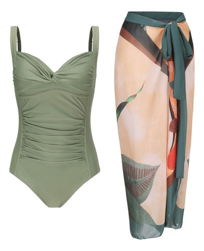 Baador Estampado Vintage E Para Mujer Conservative Swim [u]