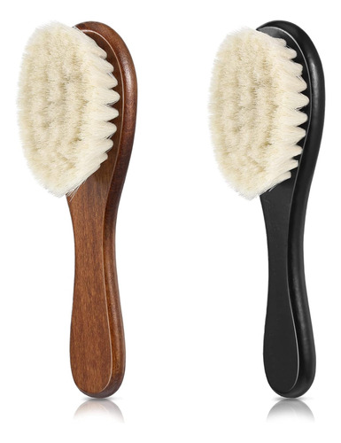 2 Pieces Barber Fade Brush Men Beard Brush Neck Duster ...