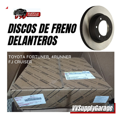 Discos De Freno Delanteros Toyota Hilux 4x4 Fortuner 4runner