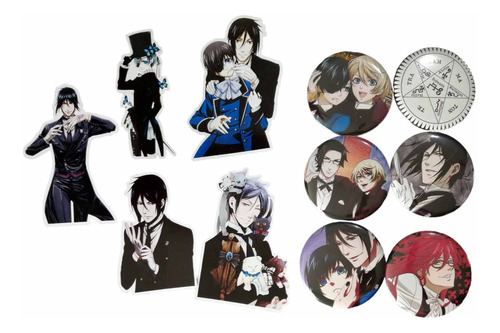 Anime Kuroshitsuji Stickers + Pines Sebastian Ciel