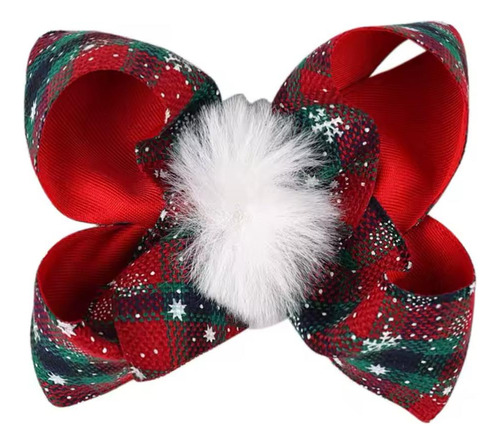 4 Moños Navideños Para El Cabello Pinzas Pelo Navidad Adorno