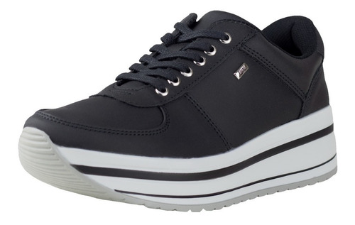 Flexi De Dama Tenis Urbanos Plataforma 4.5 Cm 101001 Negro