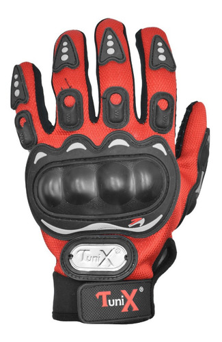 Guantes Grandes Motociclista Bici Completos Rojo