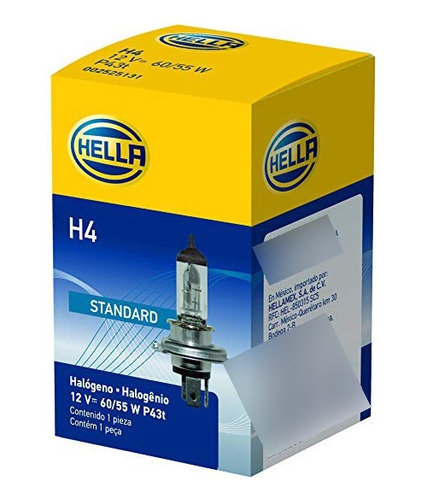 Lampara Alta Baja H4 12v 60/55w Marca Hella Originales X 10u