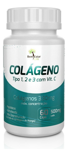 Colágeno 1,2 E 3 C/ Vitamina C Bem Estar Life Pronta