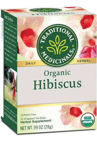 Té Orgánico Hibiscus Hibisco Traditional Medicinals 24g Se