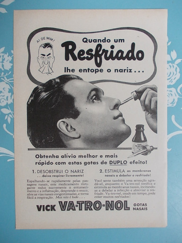 Propaganda Vintage. Vick Va-tro-nol. Panair Do Brasil