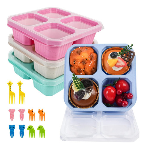 Recipientes Para Aperitivos, Caja De Aperitivos Bento Con 4