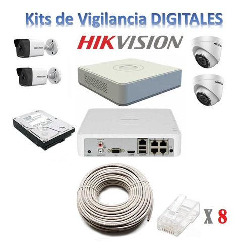 Sistema De Seguridad Nvr Hikvision 4 Cámaras Icb Technologie
