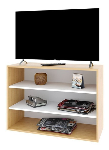 Rack Mesa Smart Tv Lcd Melamina Minimalista Moderno 40 