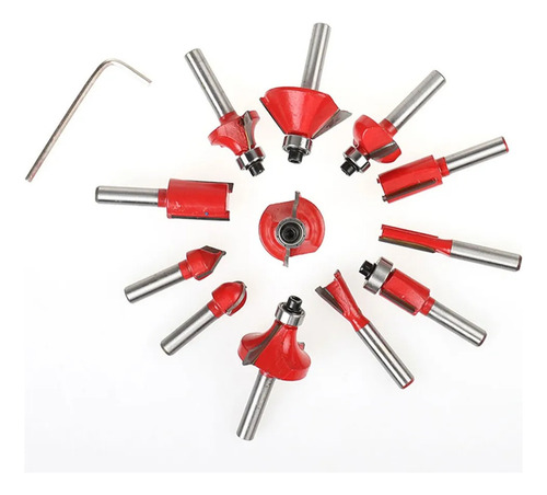 Juego De Cortadores Tupia, 12 Varillas De Madera De 6 Mm