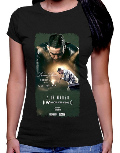 Camiseta Premium Dama Estampada Romeo Santos Bogota 2023