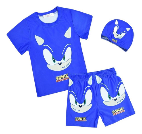 Rt Conjunto Traje Maño Sonic The Hedgehog Para Niños