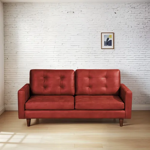 Sofa Napoles 3 Cuerpos Cuero Kentucky - Latam Home