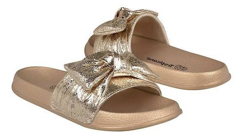 Sandalias Casuales Para Niña Tropicana 19002 Sintético Oro