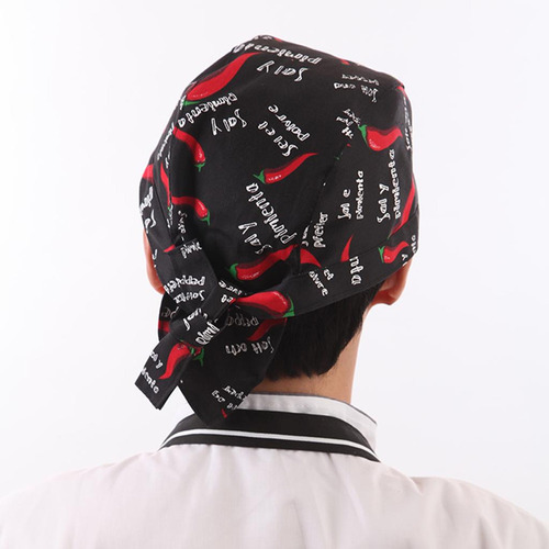V 2x Gorro De Forma Cráneo Catering Cocineros Bandana