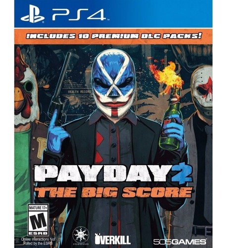Payday 2 The Big Score 10 Dlc Packs Playstation 4