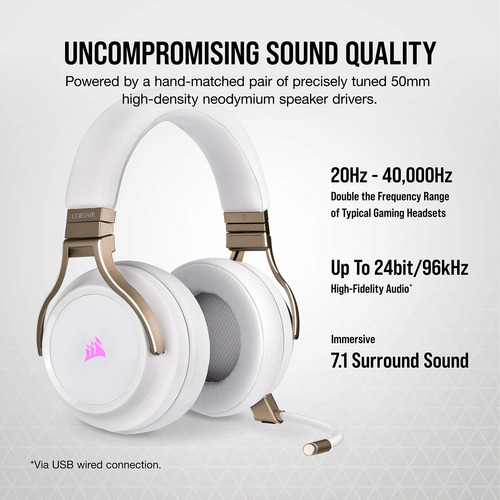 Imagen 3 de 6 de Auriculares Inalambricos Para Juegos Corsair Virtuoso Rgb -