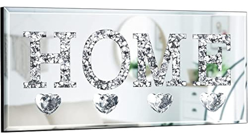 ~? Crush Diamond Mirrored Home Letter Placa Letrero Montado 