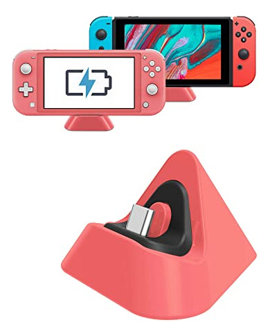 Pack De Estacin De Carga Para Nintendo Switch Lite (coral)