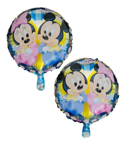 2 Globos Mickey Y Minnie Bebes