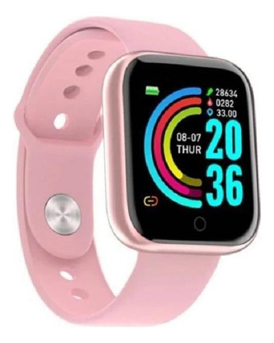 Reloj inteligente Smartwatch D20 rosa