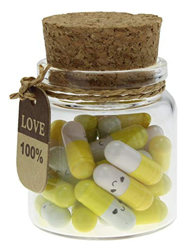 Cute Capsules In Glass Bottle Lovely Notes Couples Gift...