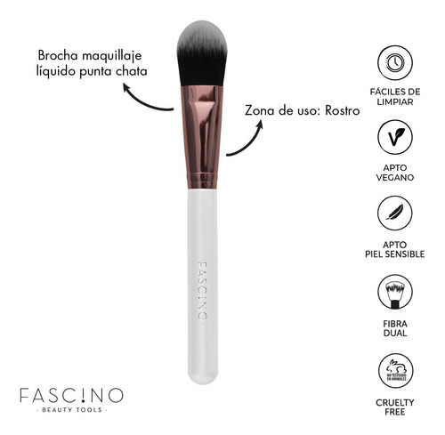 Imagen 3 de 12 de Set 15 Brochas Y Pinceles De Maquillaje Crueltyfree Fascino