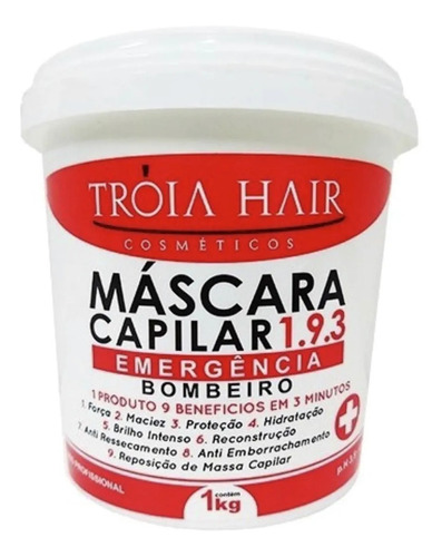 Máscara 1.9.3 Hidratação Tróia Hair 1kg - 100% Original
