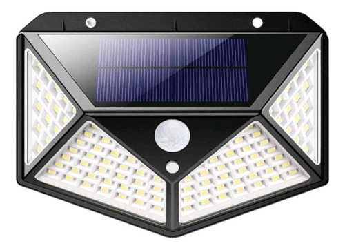 Luminária Solar 100 Leds Com Sensor De Movimento