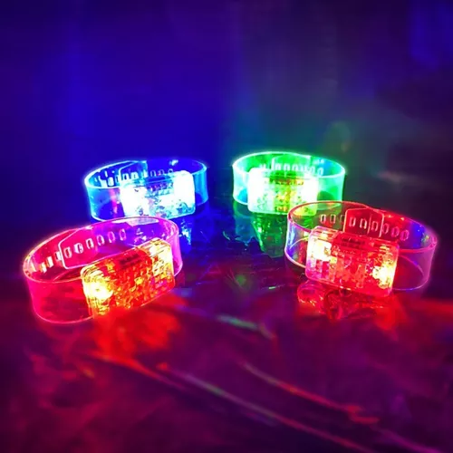 Pulsera Audioritmica Con X 6 Luminosas Prende Con Música