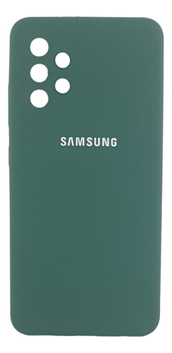 Estuche Protector Siliconecase Para Samsung A32 Verde Oscuro