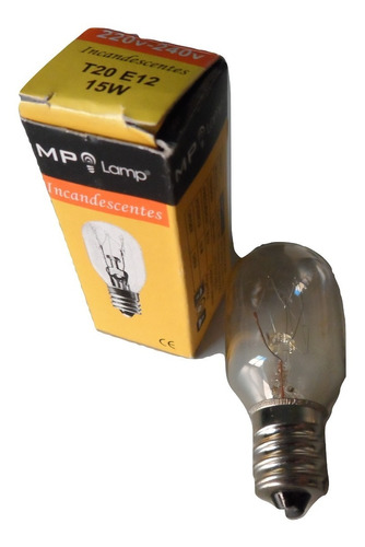 Lámpara 15w Rosca E12  Modelo T20 Veladorcitos Mp Lamp X 10