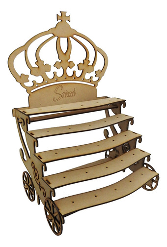 Carroza Porta Chupetines Con Corona ! -candy Bar- Fibrofacil
