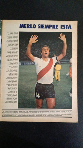 Revista El Grafico Coleccionable River Plate Mostaza Merlo (Usado)