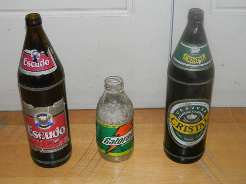 Imagen 3 de 8 de Lote 6 Botellas Bebida, Cerveza, Chilenas Grandes Antiguas