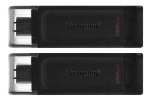 Usb-c Memoria Kingston 32 Gb 3.2 Gen 1 Datatraveler (2 Pzas)