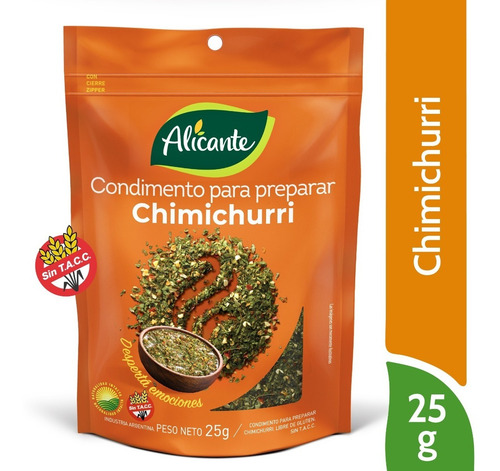 Condimento Alicante Para Preparar Chimichurri X 25 Gr